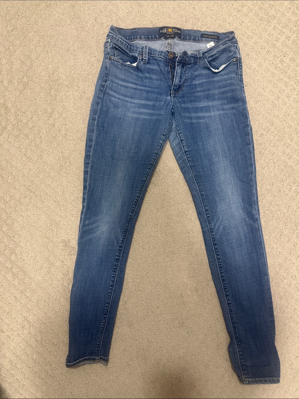 Lucky Brand Women's Blue Skinny Jeans - Faded Stretch Denim